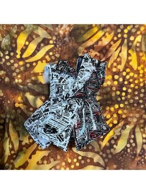 LOL OMG/Bratz Fashion Doll Replacement Accessory Clothing Black White Dress